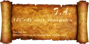Töröcsik Alexandra névjegykártya