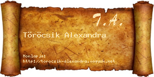 Töröcsik Alexandra névjegykártya