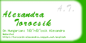 alexandra torocsik business card